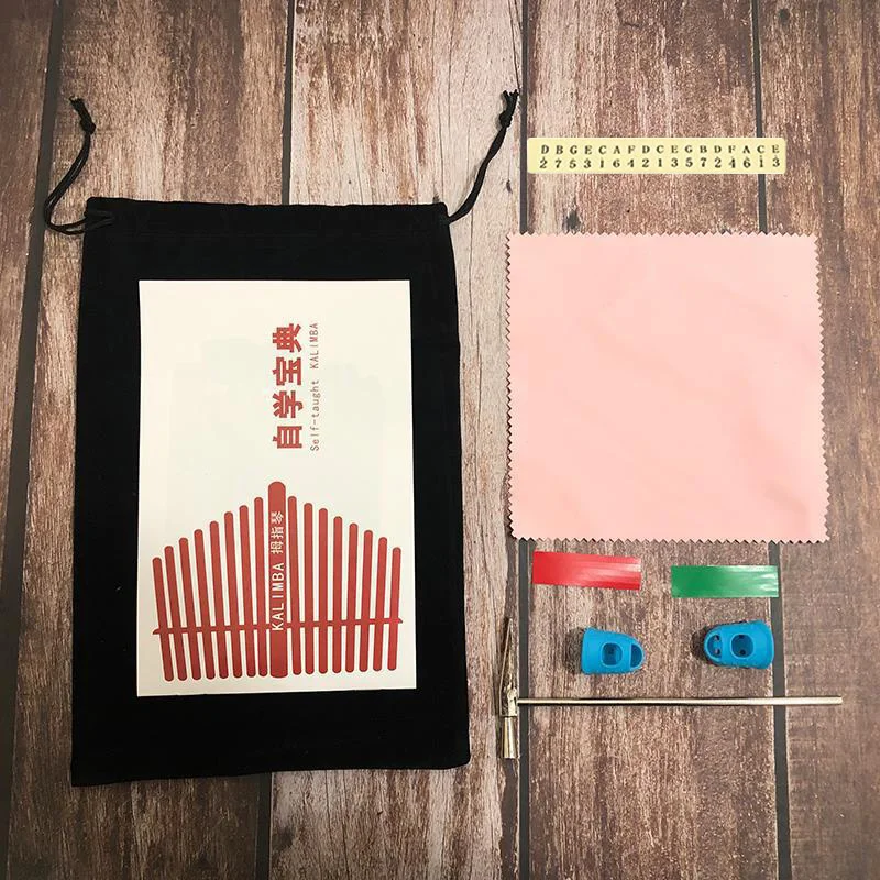 

Piano 17 Key Finger Kalimba Mbira Sanza Thumb Piano Pocket Size Beginners Supporting Bag Keyboard Marimba Wood Musical Instrumen