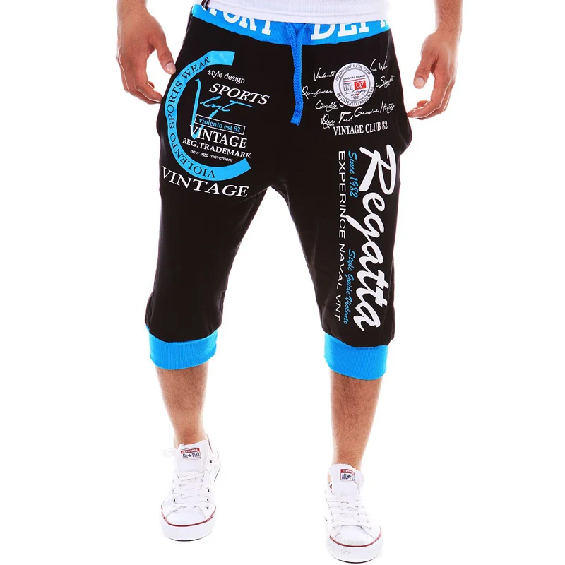 

Fashion 2021 Summer outdoor sport Jogging drawstring boy Digital printing beam foot elastic waist sweatpants slacks Harem Pants