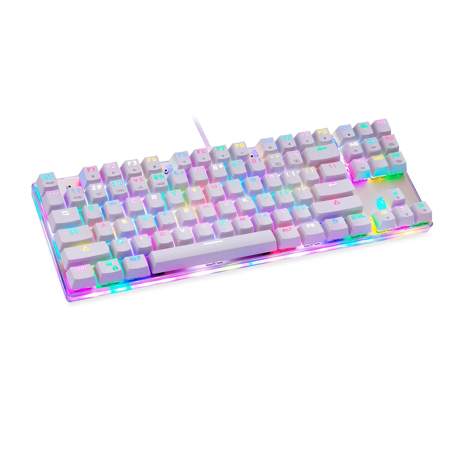 Новый K87S Игры Механическая клавиатура RGB подсветкой полный ключ не спешат 10 видов