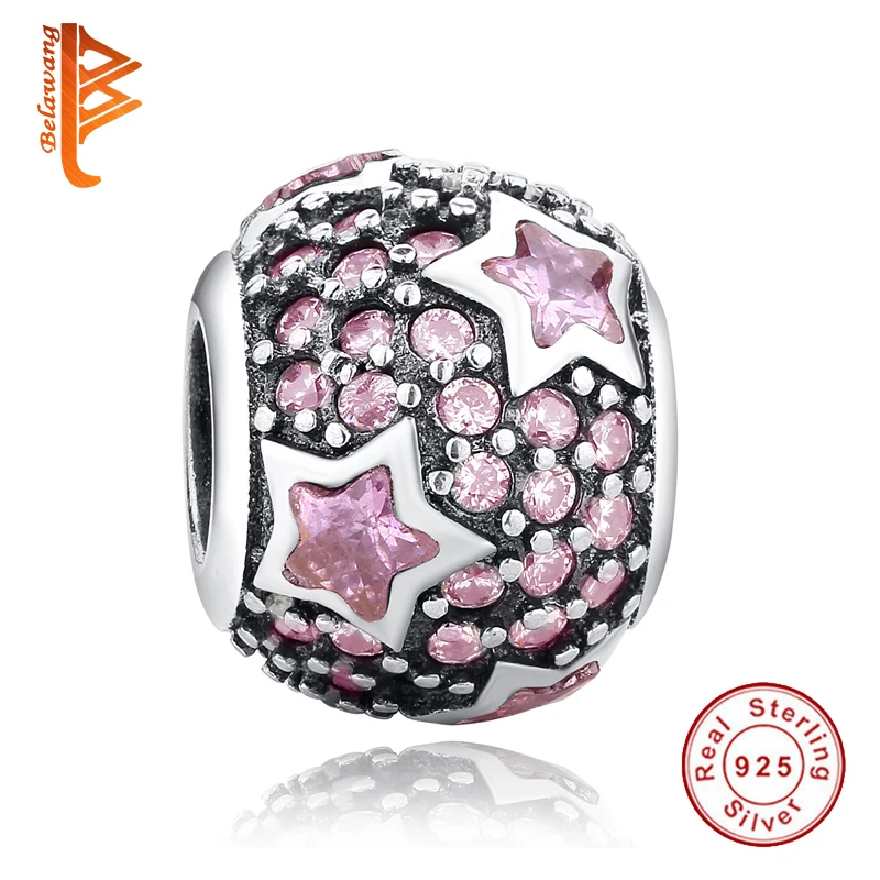 EVOJEW Authentic 925 Sterling Silver Cute Cat Claw Shining Star fit Pandora Charm Bracelet Original Christmas Gift | Украшения и
