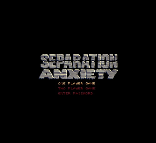

SEPARATION ANXIETY NTSC Version 16 Bit 46 Pin Big Gray Game Card For USA Game Players