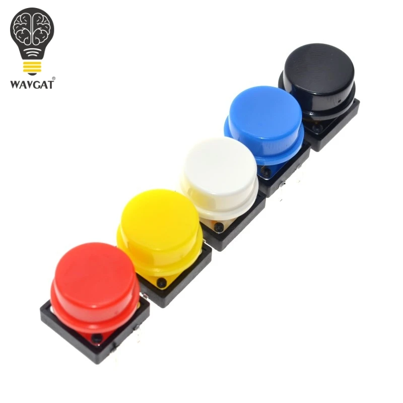 Тактильный кнопочный переключатель 25 шт. мини-выключатель 12*12*7 3 + крышка такта (5