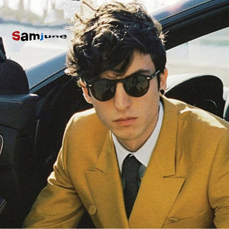 Samjune новые высококачественные брендовые дизайнерские Круглые Солнцезащитные