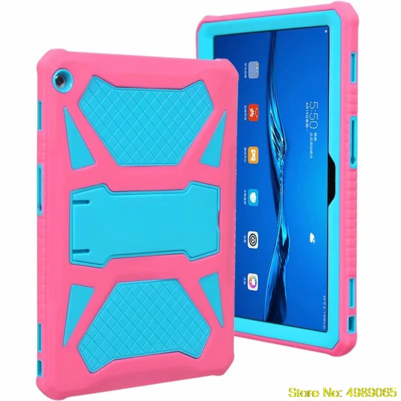 Многоцветный Для AGS-L09 AGS-L03 AGS-W09 9,6 дюймов планшет для huawei MediaPad T3 10 планшета Ударопрочный силиконовый+ жесткий чехол-накладка из ПК для телефона Дети чехол - Цвет: Многоцветный