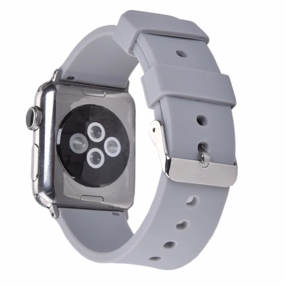 Мягкий силиконовый спортивный ремешок Bemorcabo для Apple Watch Series 3 2 1 сменный iWatch Sport Band 38