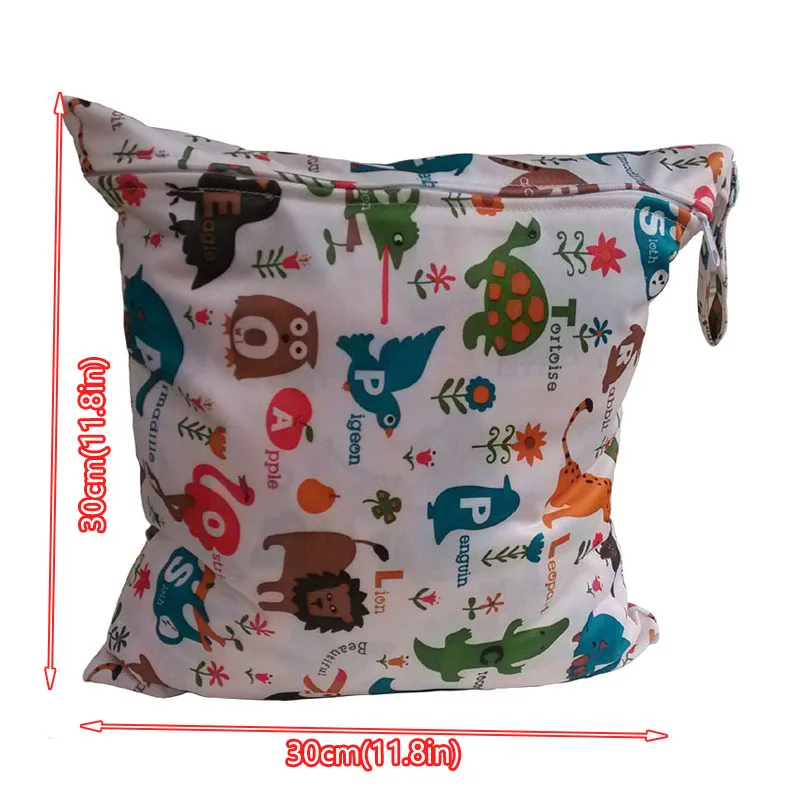 Многоразовая сумка для детских подгузников с двойной печатью на молнии