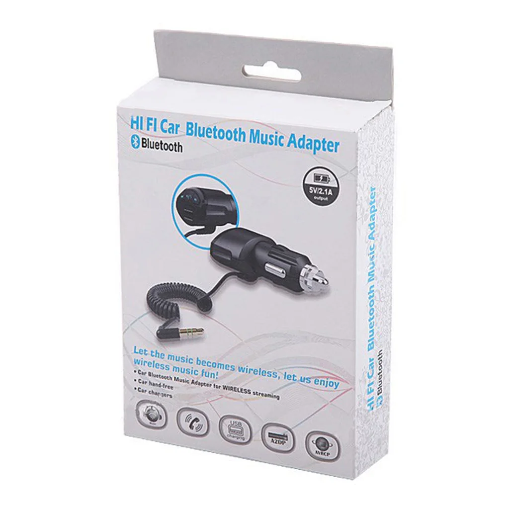 Новый Автомобильный Bluetooth Hands free AUX стерео аудио приемник крепится со стандартным