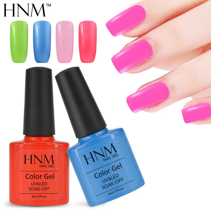 HNM 8 мл УФ светодиодный Гель-лак замачиваемый Гель-лак для ногтей 79 цветов Гель-лак Lucky Hybrid Гель-лак Полупостоянный Гель-лак Shilak ink