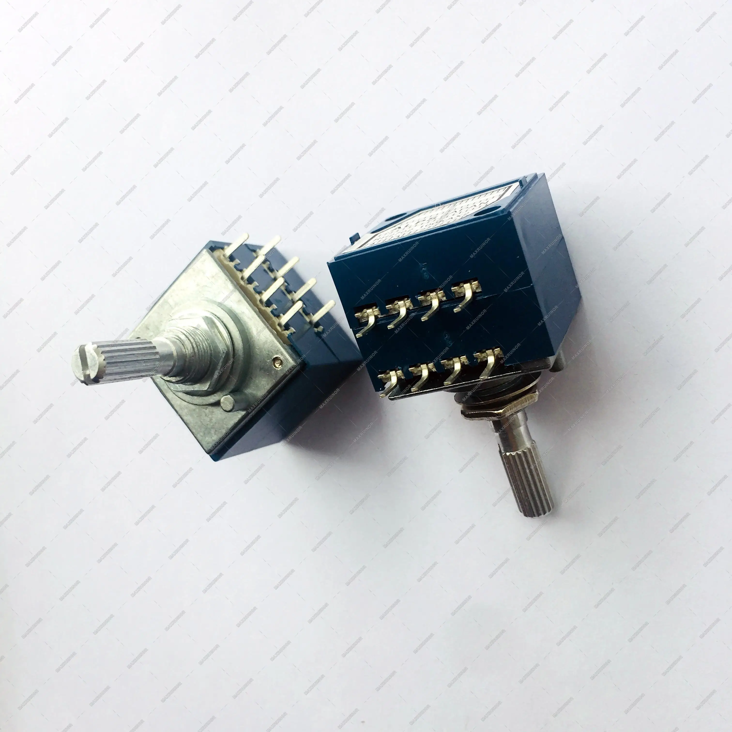 1pcs50KAX2/100KAX2/250KAX2 LOG тип двойной объем потенциометр 8PIN сопротивление громкости шаг тип рифленый вал/w ручка крышка