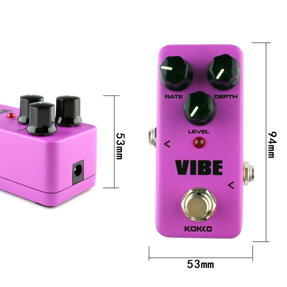 MMFC-KOKKO Guitar Mini Effects Pedal Vibe - Analog Rotary Speaker Effect Sound Processor Portable Accessory for and Bas | Спорт и