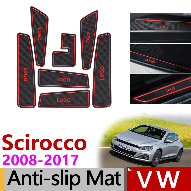 Нескользящий Резиновый коврик с прорезями для ворот аксессуары VW Scirocco R GTS Volkswagen