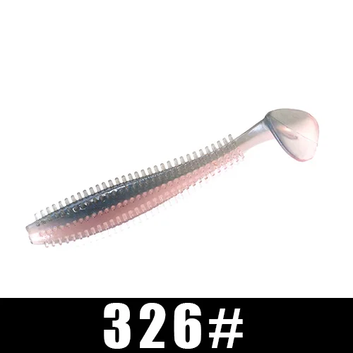 326 FISH KING, мягкие приманки для рыбалки, 90 мм/4 г, 120 мм/9 г, Т-образный хвост, один хвост, Shad, карп, силиконовые мягкие приманки для рыбалки, снасти - Color: 326