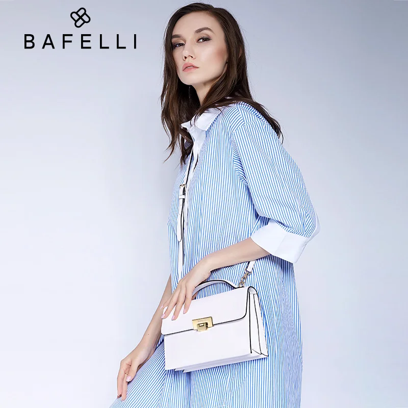 BAFELLI женская сумка через плечо спилок свежий цвет конверт белый красный bolsos mujer