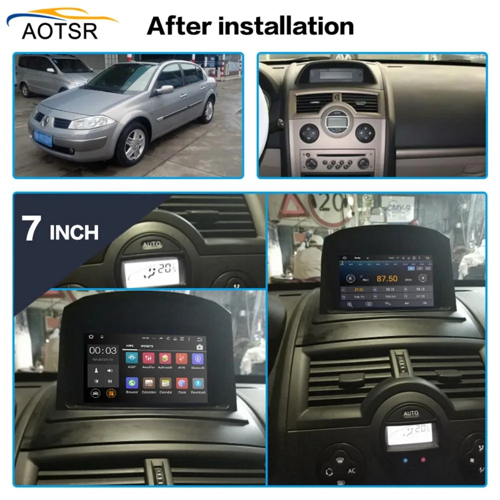 Автомагнитола на Android 9 0 с GPS DVD плеером навигацией для Renault Megane 2 Fluence 2002
