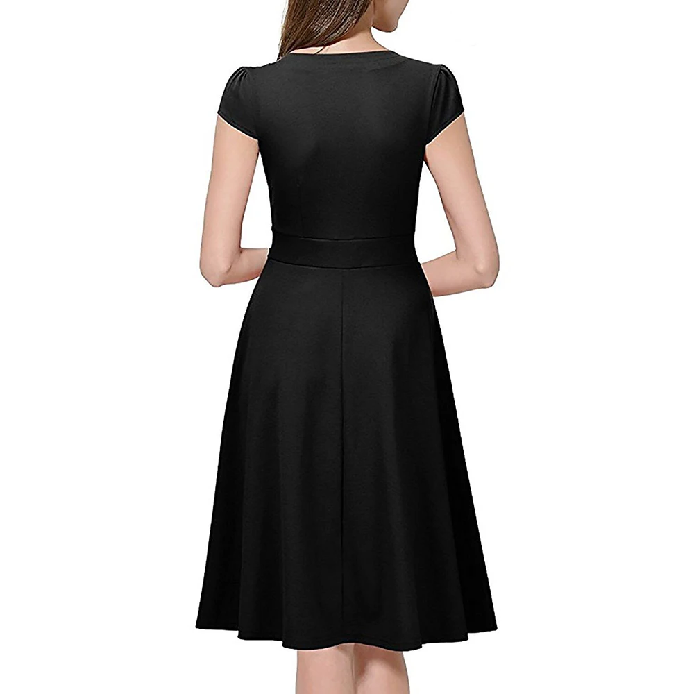 Berydress Retro 1950s Elegant Women Office Dress Navy Blue Vestido De Festa Formal Work Summer Dresses 2017 Audrey Hepburn | Женская