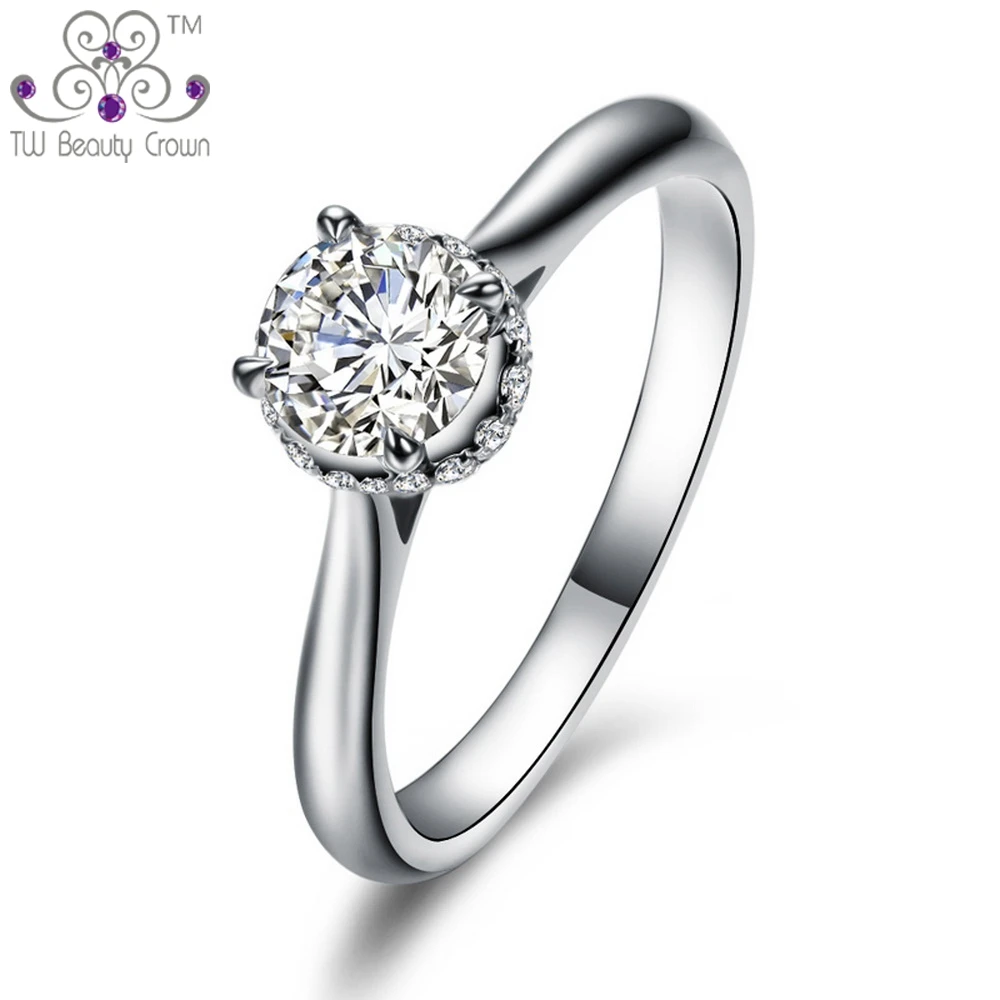 Женское кольцо из серебра 925 пробы с фианитом|wedding band|real sterling silverbridal set |