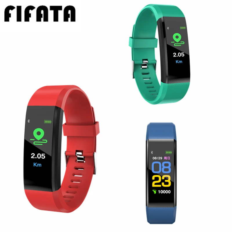 Смарт браслет FIFATA ID115 Plus Bluetooth водонепроницаемый фитнес монитор сердечного ритма