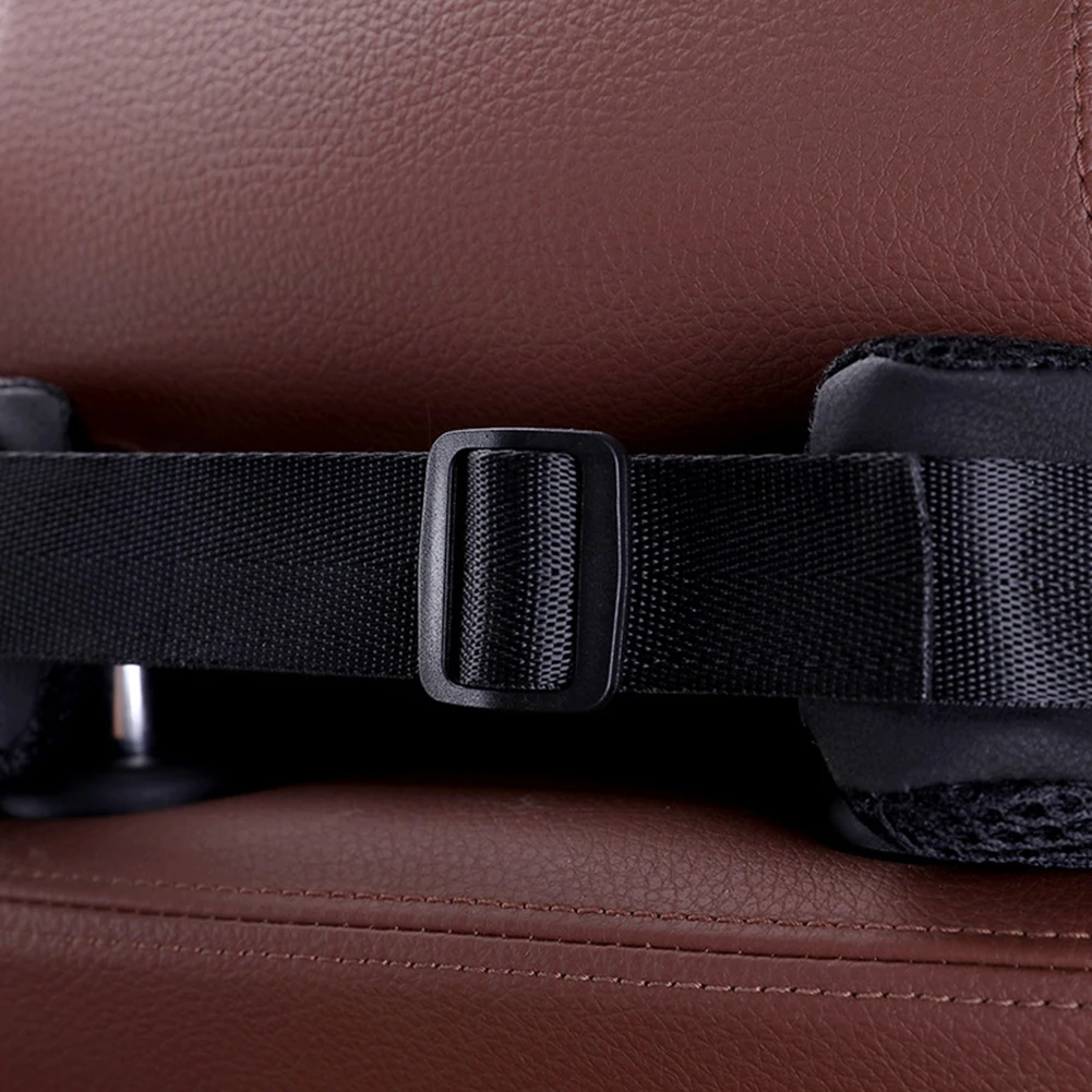 

Car Seat Head Support Back Cushion Waist Support Faux Leather Memory Foam Cushion Lumbar Support Auto Neck Headrest Rest Pillow