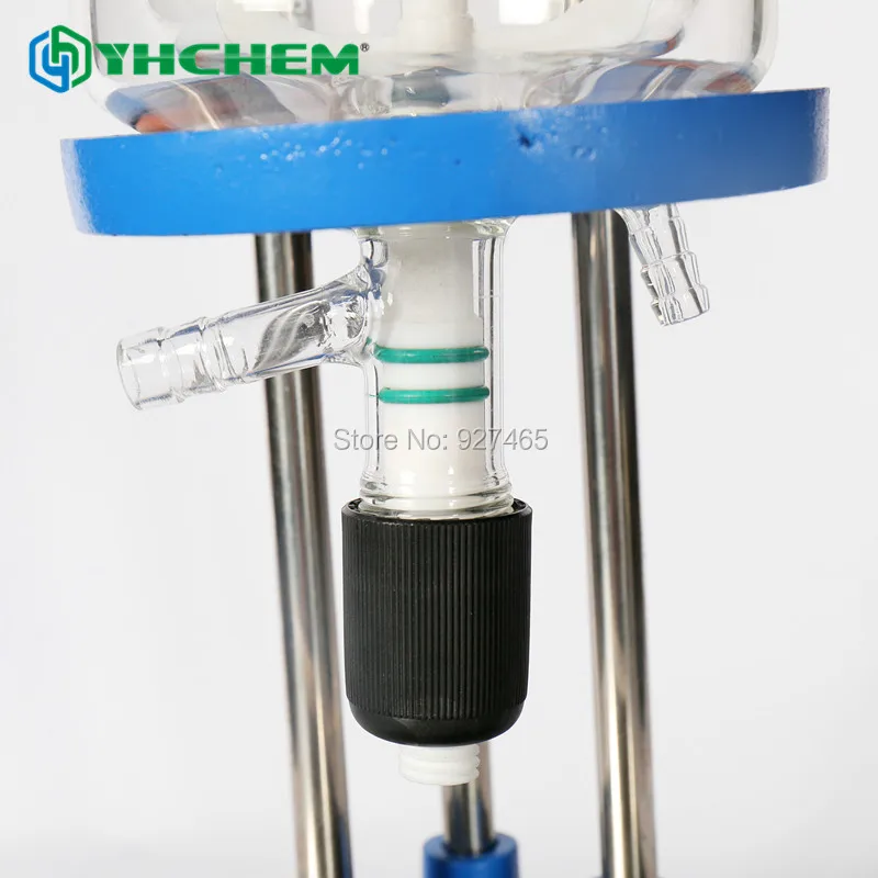 Реактор с покрытием YHChem 1 л и конденсатором лабораторный реактор двойным