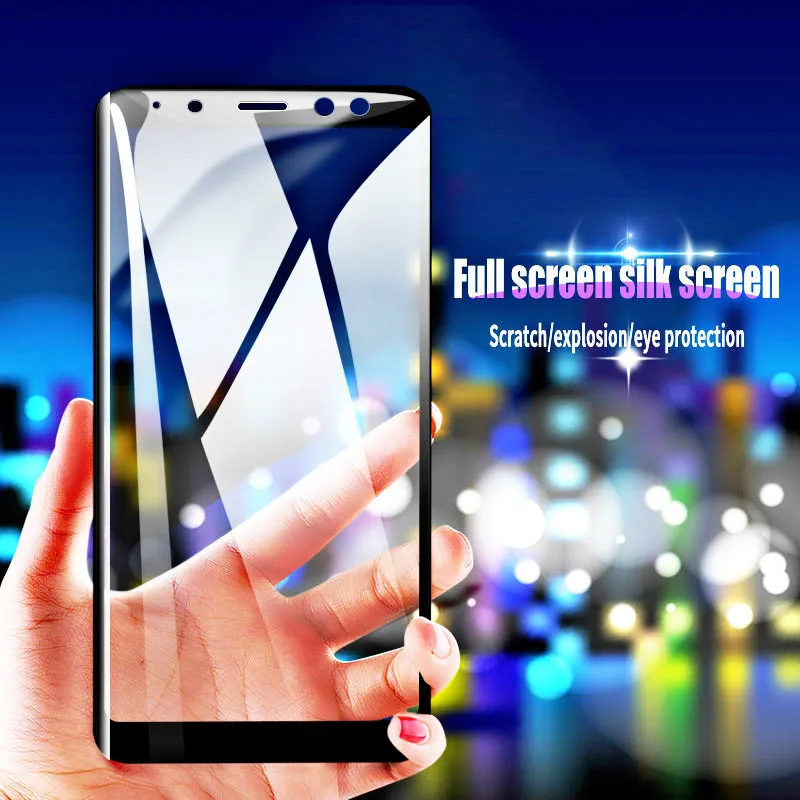 С уровнем твердости 9H 3D полное покрытие закаленное Стекло для Samsung Galaxy A8 звезда A9