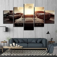 hd printed 5 panels rome muscle car paintings canvas wall art 5 pieces automobile car posters framework f1882