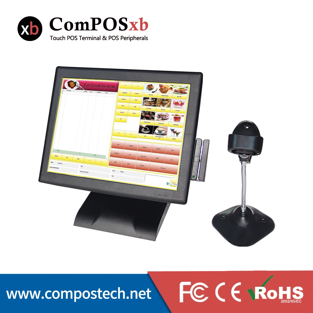 Бесплатная доставка POS терминал/POS система/Все в одном производитель 15 дюймов с Pos