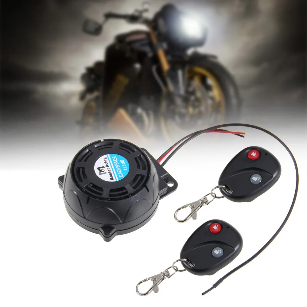 Motorcycle Anti-Theft Alarm System Warning Vibration Lock Double Remote Control Sensor |