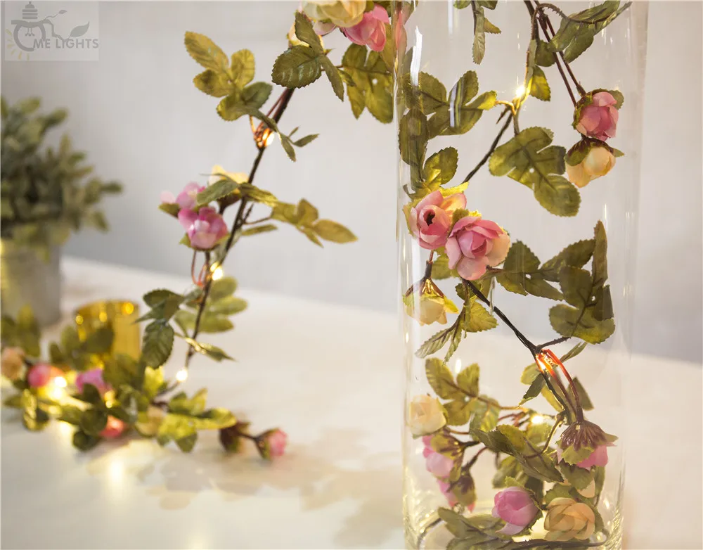 Гирлянда с цветами и листьями 10 м|led fairy string lights|fairy lightsstring lights |