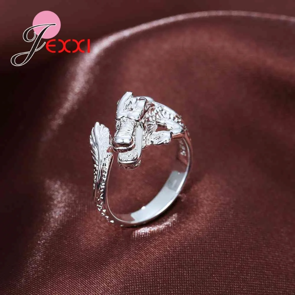 Женское вечерние ЦО из серебра 925 пробы с драконом|fashion rings for women|rings womendesigner ring |