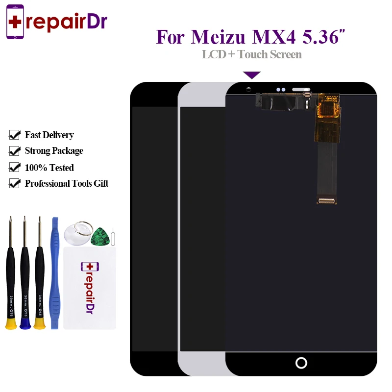100% протестирован для Meizu MX4 ЖК экран + сенсорный дигитайзер 5 дюйма OEM экран|Экраны