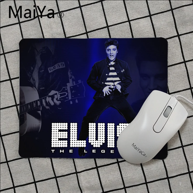 Maiya высокое качество Elvis Presley противоскользящие прочные силиконовые компьютерные коврики Лидер продаж подставка под руку мышь - Цвет: No Lock Edge25x29cm