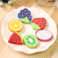 2pcspack new cartoon oranges watermelons fruits novelty eraser rubber primary school student prizes gift stationery e0547
