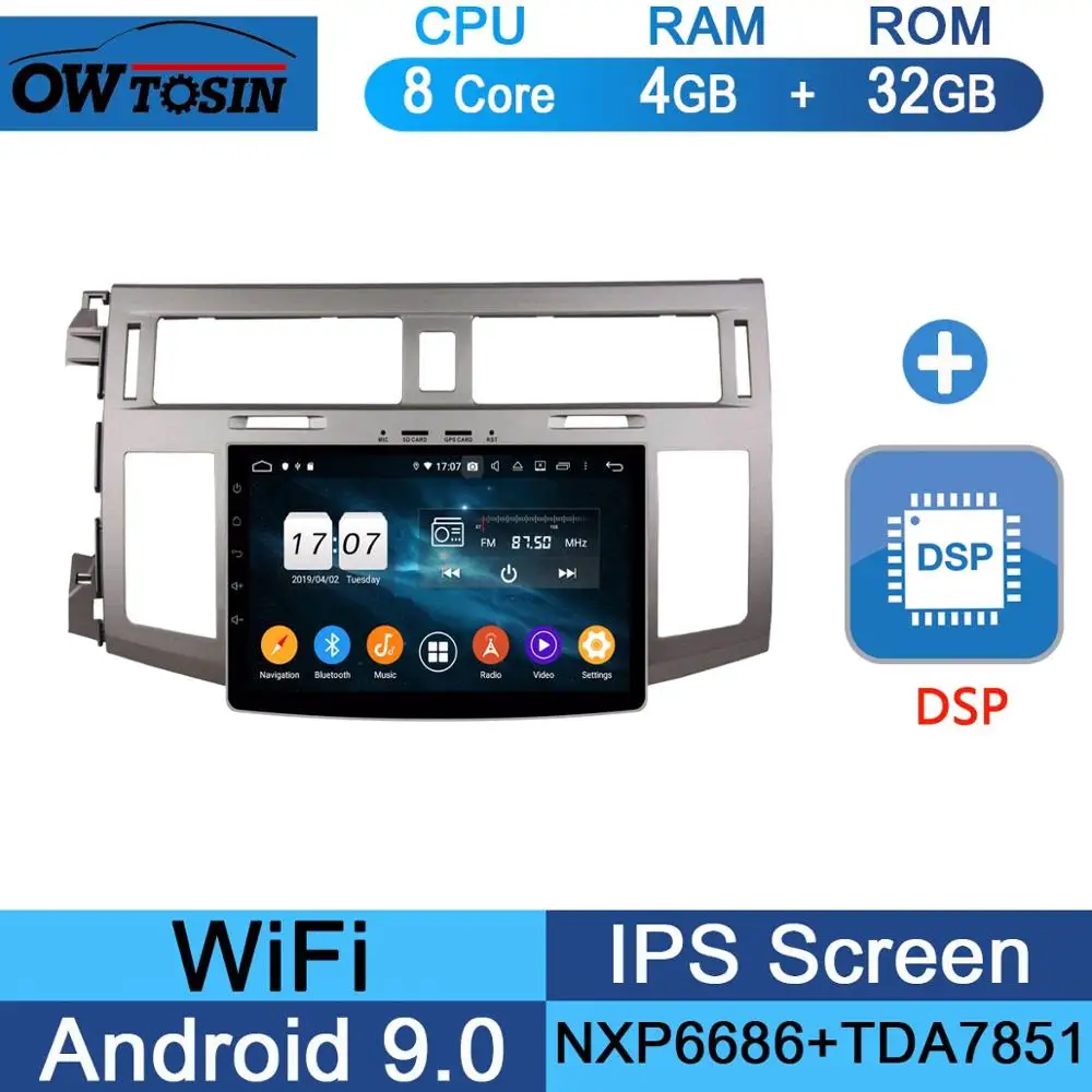 " ips 8 Core 4G Оперативная память 64G Встроенная память Android 9,0 автомобиль dvd-радио GPS для Toyota Avalon 2005 2006 2007 2008 2009 2010 DSP CarPlay попугай BT - Цвет: 32G DSP
