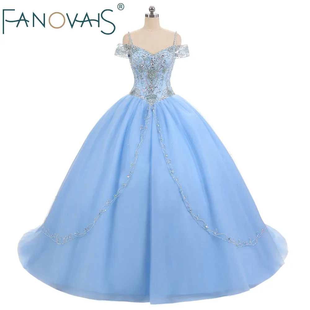 &quotГолубой Тюль Quinceanera Платья vestido de debutantes e 15 anos barato Vestido Festa бальное платье пром