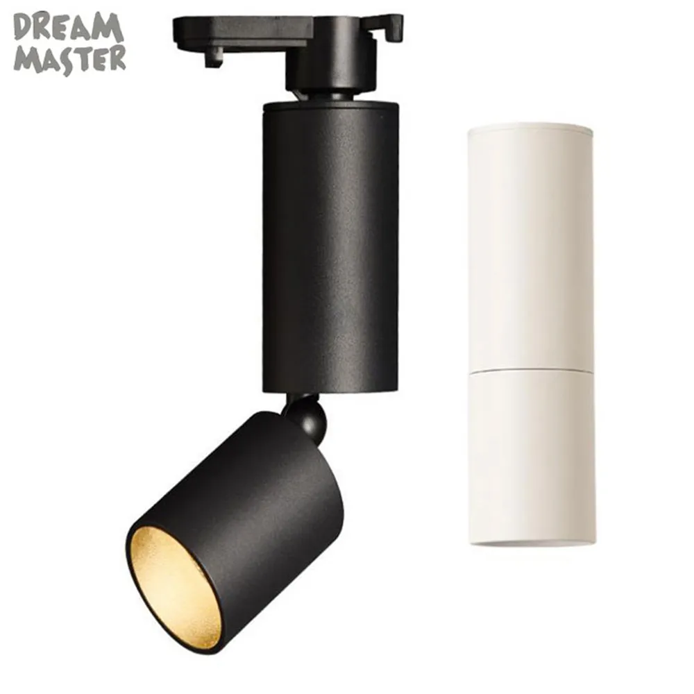 

Modern COB Led Track light,aluminum Ceiling Rail Track lighting, surface mount Spotlights 3W 5W 7W black white 360 adjusted lamp