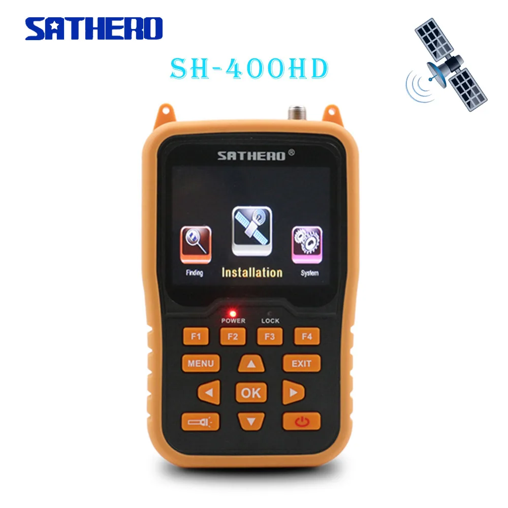 Sathero SH-400HD DVB-S2 спутниковый искатель HD метров MPEG-4 цифровой satfinder метр Полный 1080P ТВ satelite сигнальный искатель