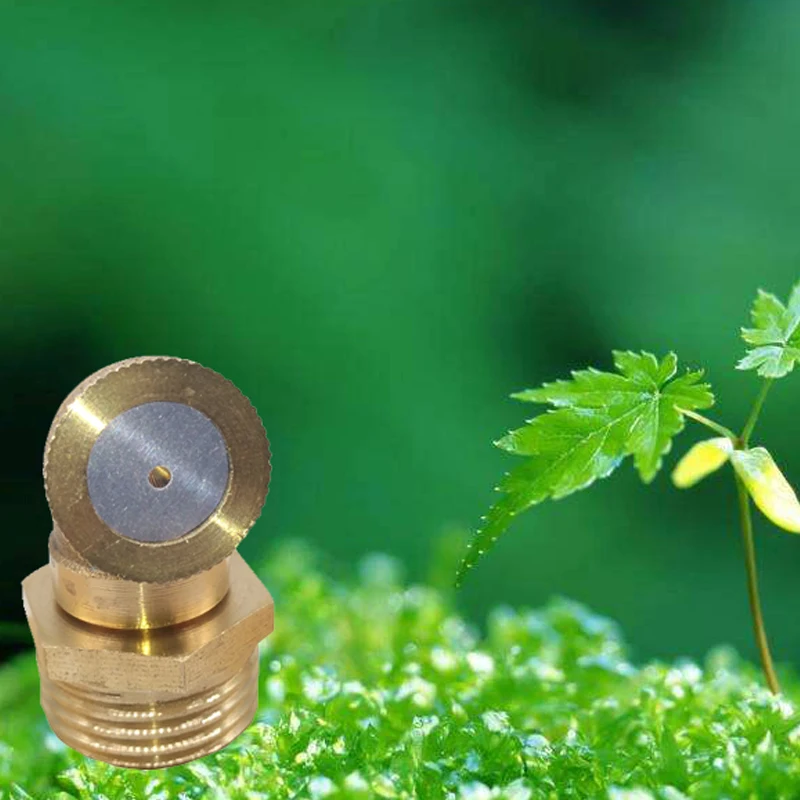 S126 Irrigation Fitting One Hole Micro Mist Brass Nozzles Water Spray Nozzle Garden Sprinkler Adjustable | Дом и сад