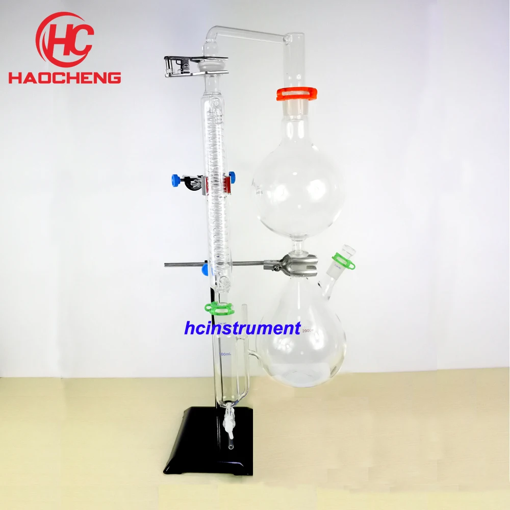 Free shipping,Factory Sale 500ML/ 1000ML/ 2000ML Essential oil steam distillation apparatus without hotplate