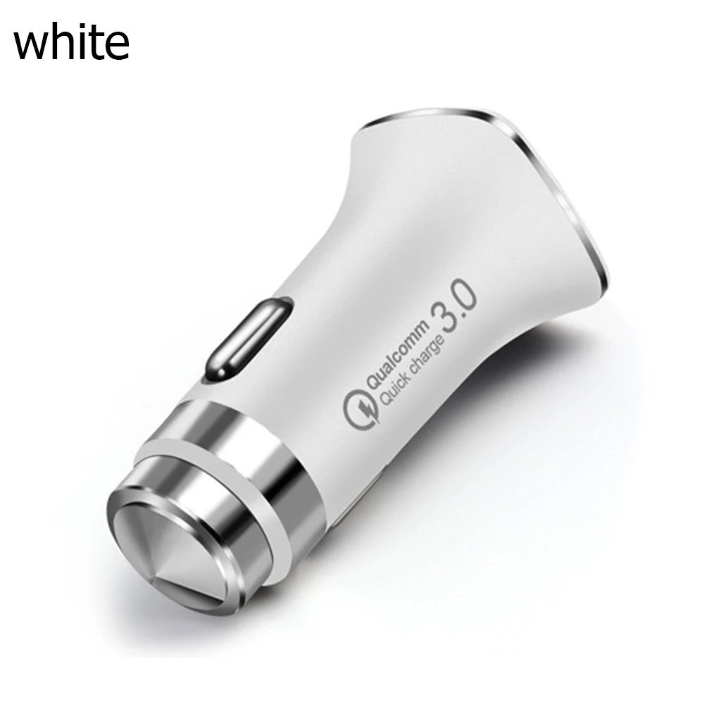 white QC3.0 автомобильное крепление Зарядное устройство Зажигалка слот с Портативный молоток безопасности 9V 12V умная быстродействующая зарядка 3,0 для мобильного телефона - Тип штекера: white