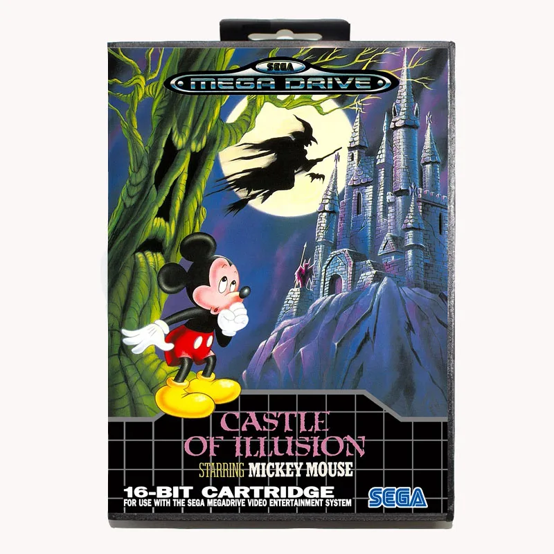 Замок иллюзии 16 бит для Genesis MD игровая карта с коробкой для sega Mega Drive для Genesis