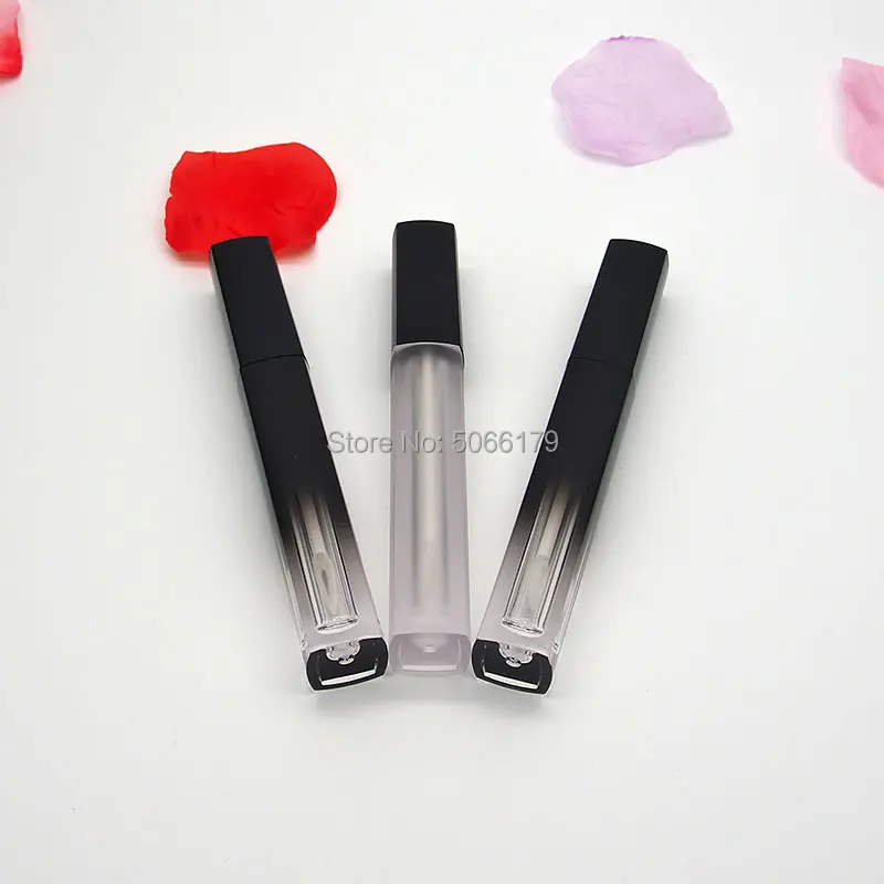 3ML Plastic Cosmetic Transparent Frosted Lip Gloss Tube Black Gradient Makeup Beauty Lipstick Container Concealer Package | Красота и