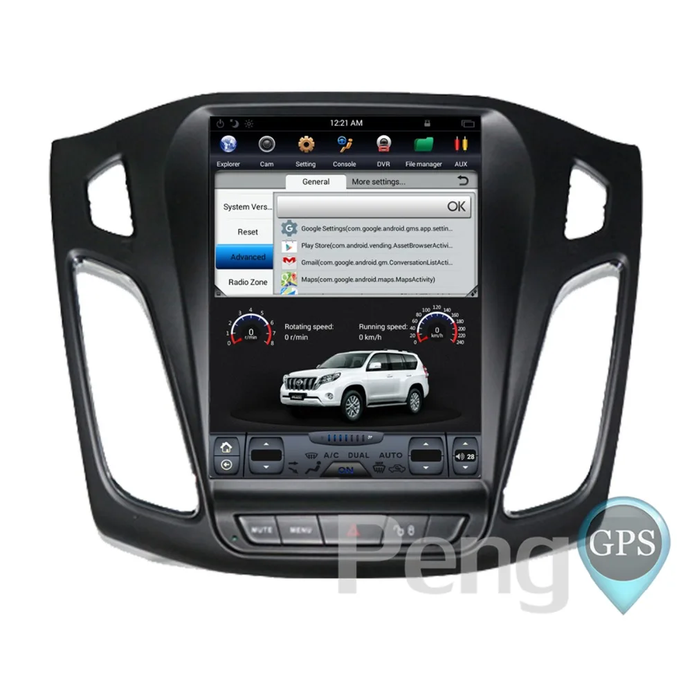 10," 64G Android 7,1 ips экран автомобиля gps-навигация, dvd-плеер для Ford Focus 2012 2013 Tesla стиль головного устройства