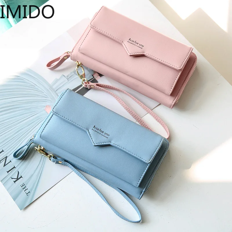 IMIDO 2019 новый брендовый дизайнерский женский кошелек Большая вместительная сумка