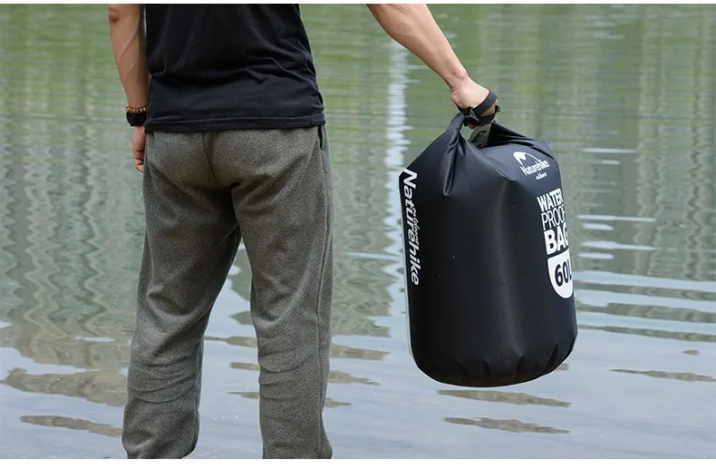 NatureHike 5L 20L 60L водонепроницаемый мешок Сверхлегкий дрейфующий Сухой Мешок Пляжный дрейфующий Дайвинг Плавательный компрессионный мешок для хранения