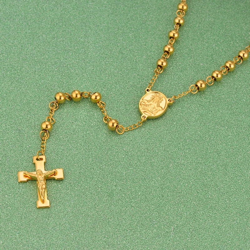 Брендовые Новые бусины золотистого цвета из нержавеющей стали ожерелье и кулоны