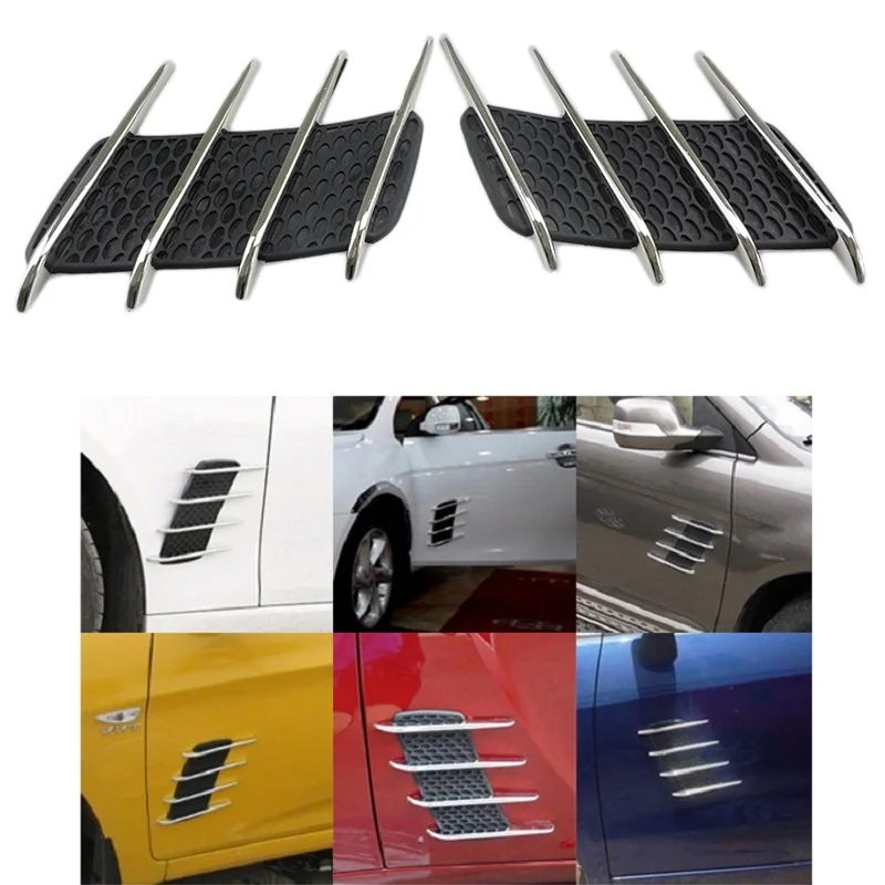 2 шт. Автомобиль Моделирование акулы жабры Выход мягкий покрытый капюшон боковой