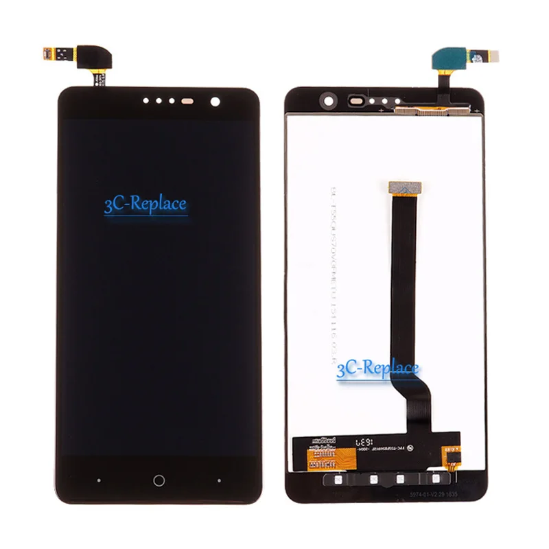 Черный ЖК-дисплей 5 дюйма для ZTE Grand X4 Z956 Z957 Z957A + фотодетали замены | Мобильные