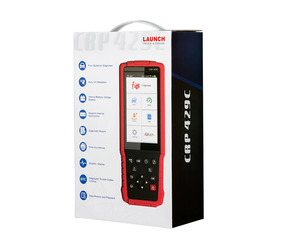 Launch CRP429C(расширенная версия crp129) 4 системы OBDI/OBDII считыватель кодов X431 диагностический инструмент CRP429 C CRP 429C автоматический сканер