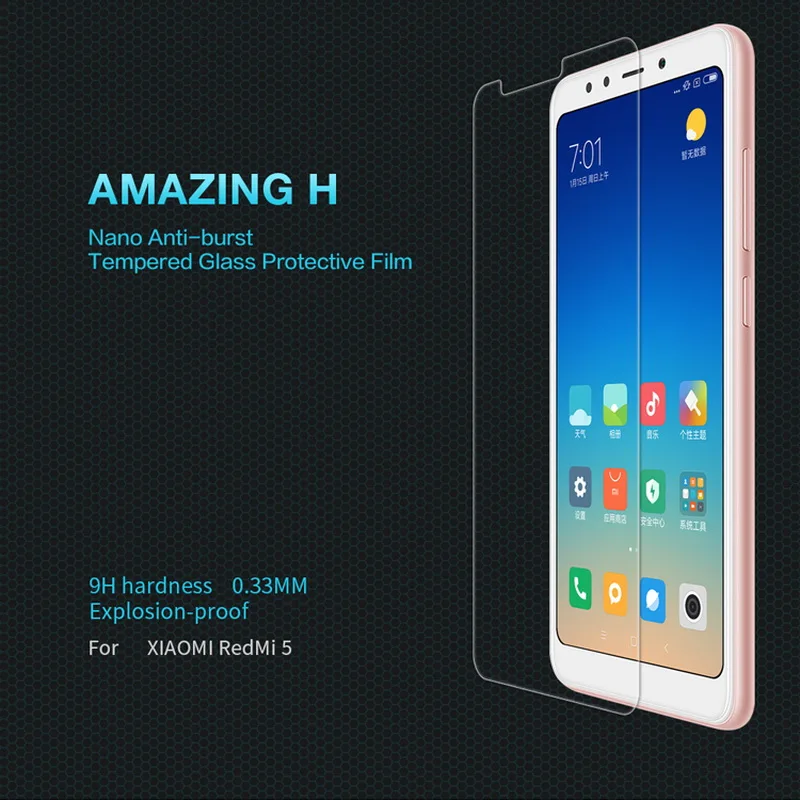 Для Xiaomi Redmi 5 закаленное стекло Nillkin Amazing H Защитная пленка для экрана 9H plus Redmi5|nillkin