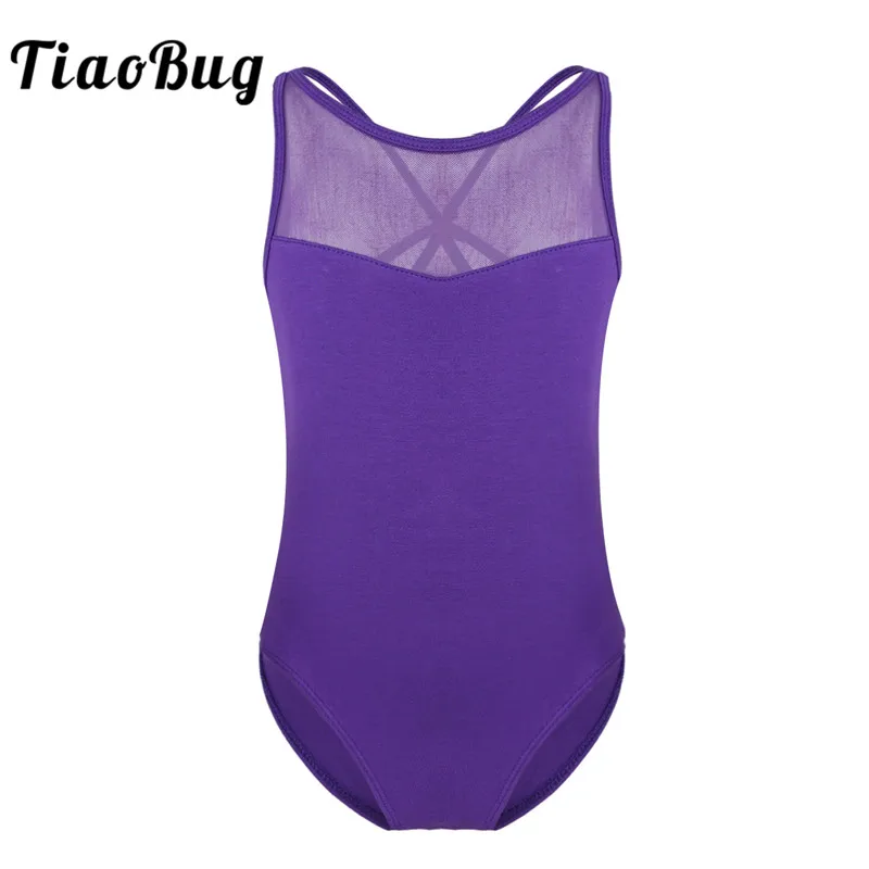 

TiaoBug Kids Teens Ballet Leotards Splice Professional Ballet Dance Costume Gymnastics Leotard Bodysuit for Girls Dance Class